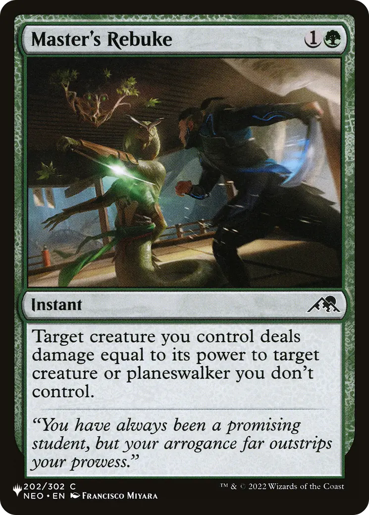 Master's Rebuke [The List] 1