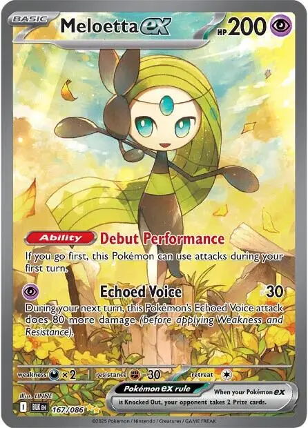 Meloetta Ex (167/086) [Scarlet & Violet: Black Bolt] 1