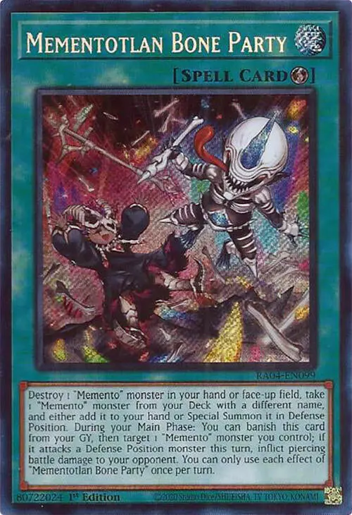 Mementotlan Bone Party [Ra04-En099] Secret Rare 1