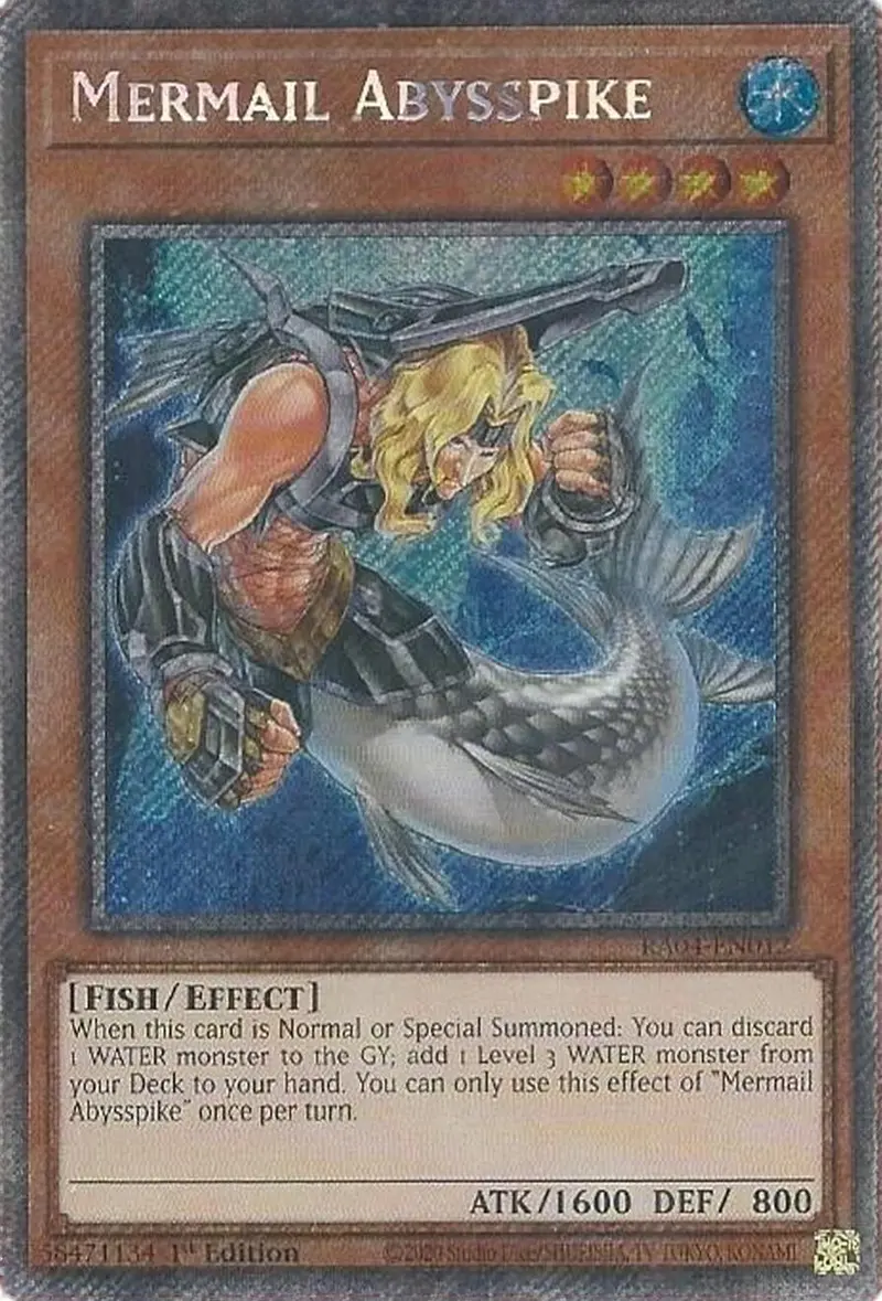 Mermail Abysspike [Ra04-En012] Platinum Secret Rare 1