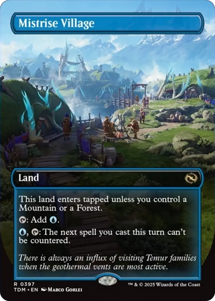 Mistrise Village (Borderless) [Tarkir: Dragonstorm] 1