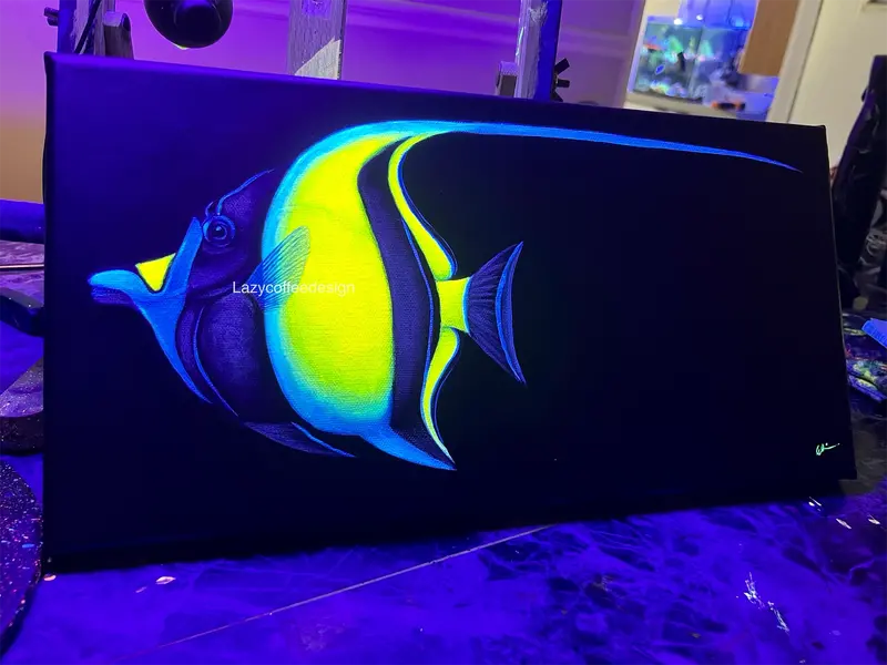 Moorish Idol On 8 X 16” Canvas 1
