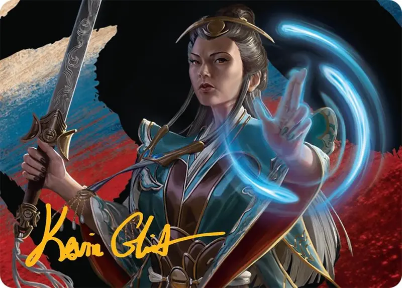 Narset, Jeskai Waymaster Art Card (44/54) (Gold-Stamped Signature) [Tarkir: Dragonstorm Art Series] 1