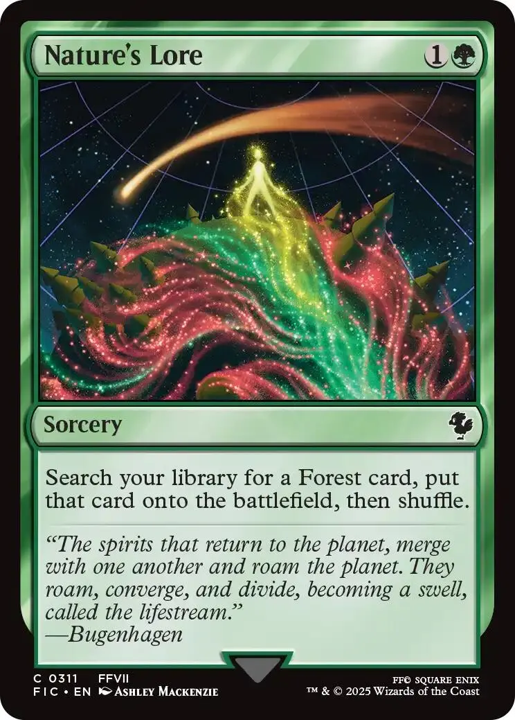Nature's Lore (Surge Foil) [Final Fantasy Commander] 1