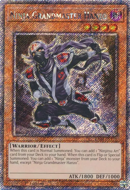 Ninja Grandmaster Hanzo [Ra04-En173] Platinum Secret Rare 1