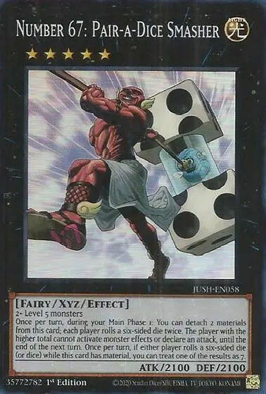 Number 67: Pair-A-Dice Smasher (Super Rare) [Jush-En058] Super Rare 1