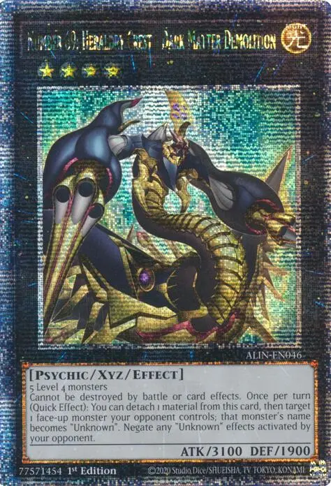 Number 69: Heraldry Crest - Dark Matter Demolition [Alin-En046] Quarter Century Secret Rare 1