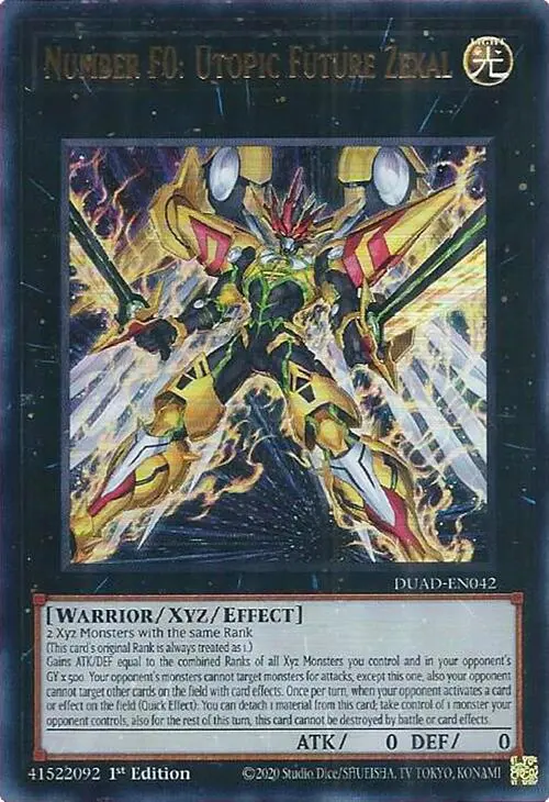Number F0: Utopic Future Zexal [Duad-En042] Ultra Rare 1