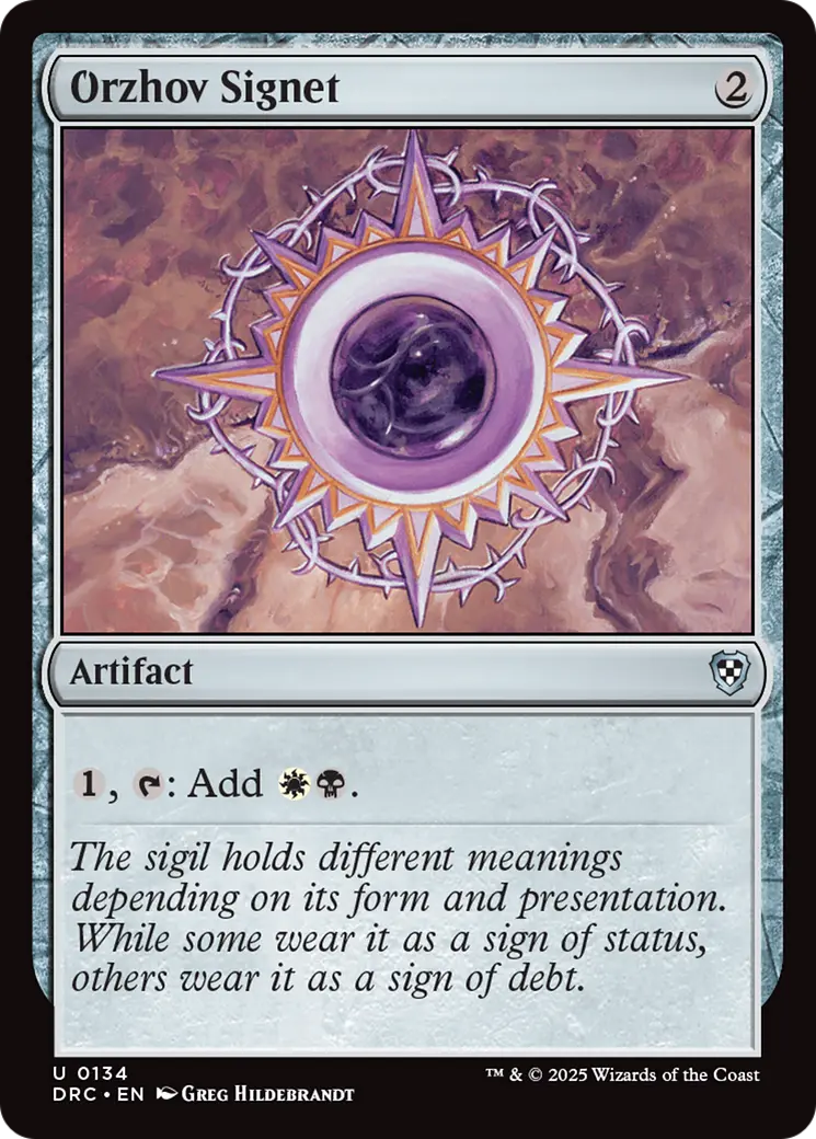 Orzhov Signet [Aetherdrift Commander] 1