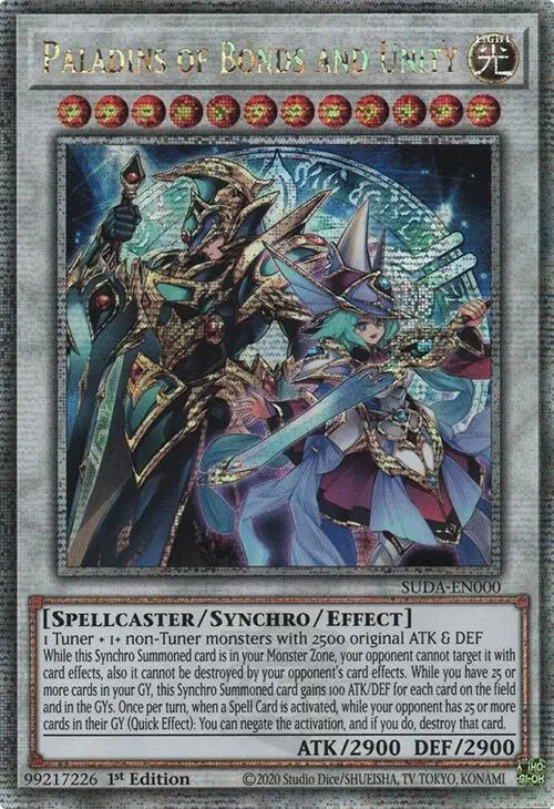 Paladins Of Bonds And Unity [Suda-En000] Quarter Century Secret Rare 1