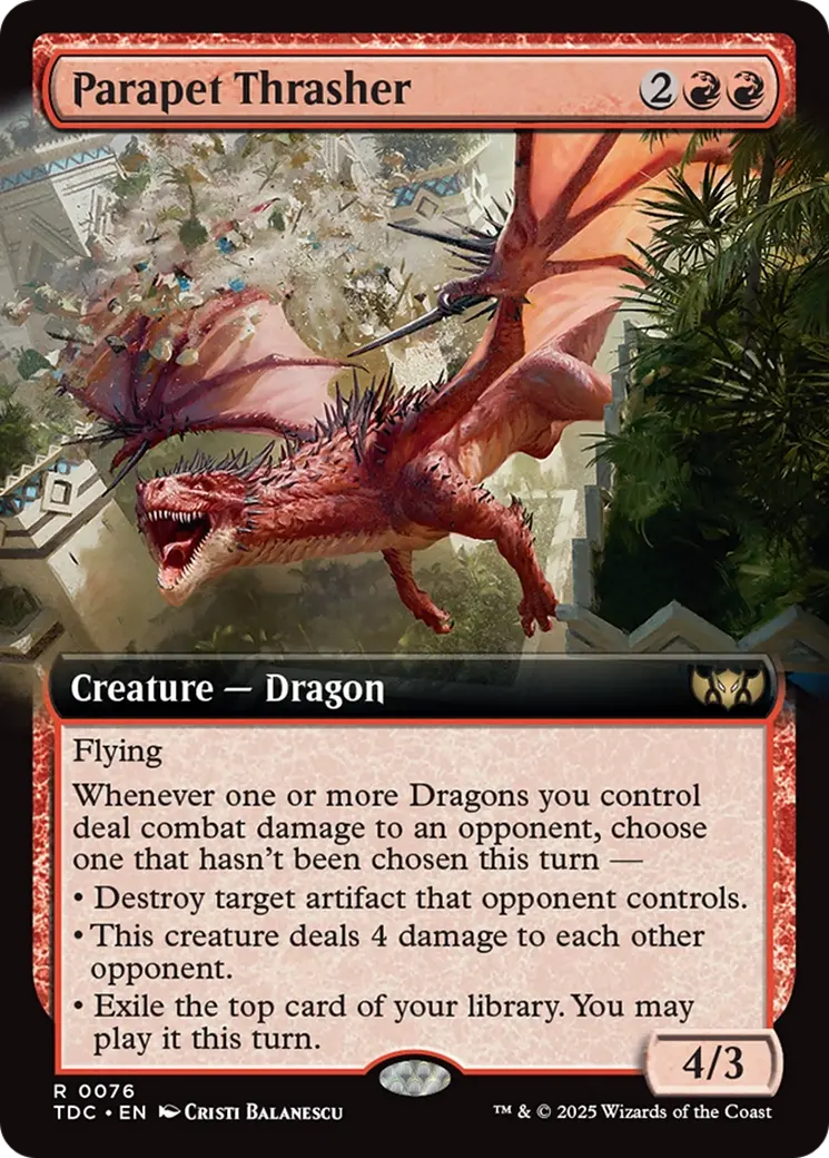 Parapet Thrasher (Extended Art) [Tarkir: Dragonstorm Commander] 1