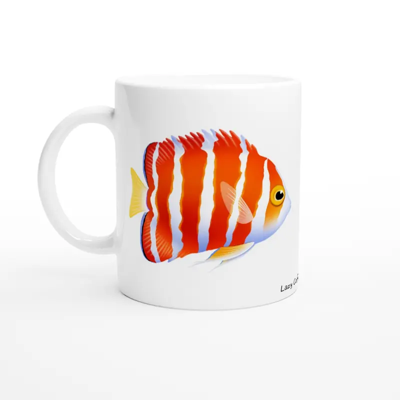 Peppermint Angelfish White 11Oz Ceramic Mug 1