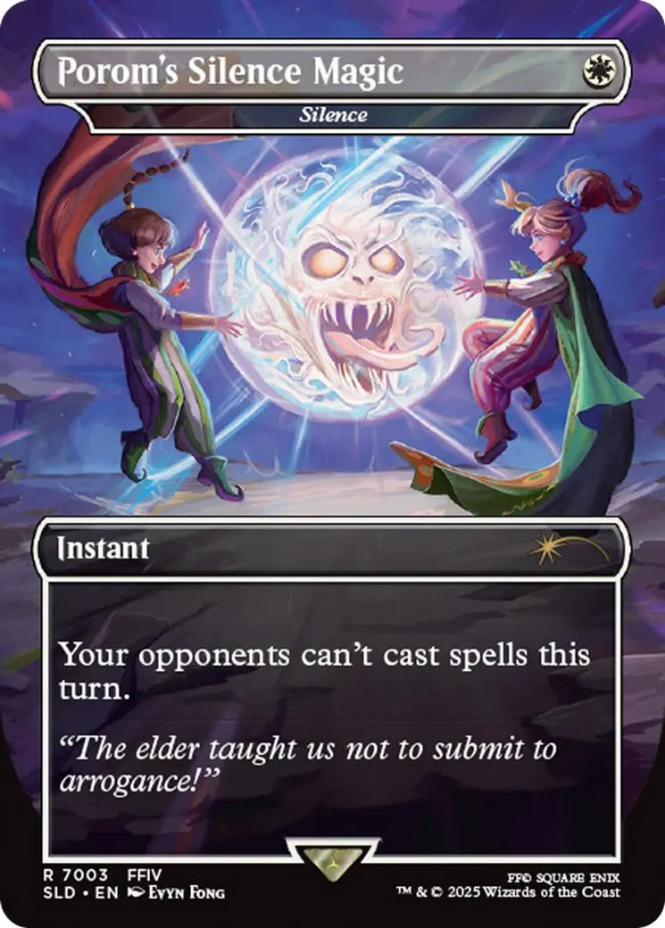 Porom's Silence Magic - Silence (Rainbow Foil) [Secret Lair Drop Series] 1