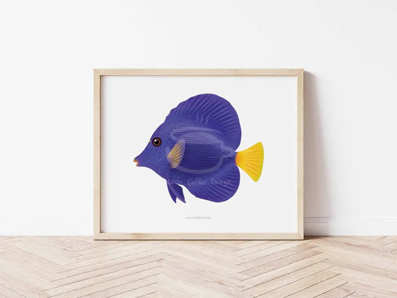 Purple Tang Fine Art Print 1