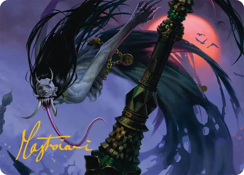 Qarsi Revenant Art Card (12/54) (Gold-Stamped Signature) [Tarkir: Dragonstorm Art Series] 1
