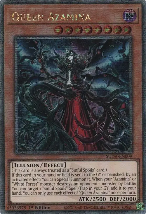 Queen Azamina (Quarter Century Secret Rare) [Suda-En009] Quarter Century Secret Rare 1