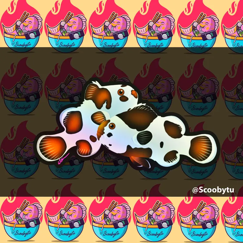 Rachel & Ross Clownfish Sticker/ Collab With @Scoobytu 1