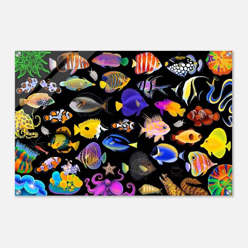 "Reeftopia" Acrylic Print 36 X 24" 1