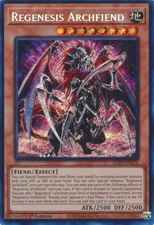 Regenesis Archfiend [Alin-En016] Secret Rare 1