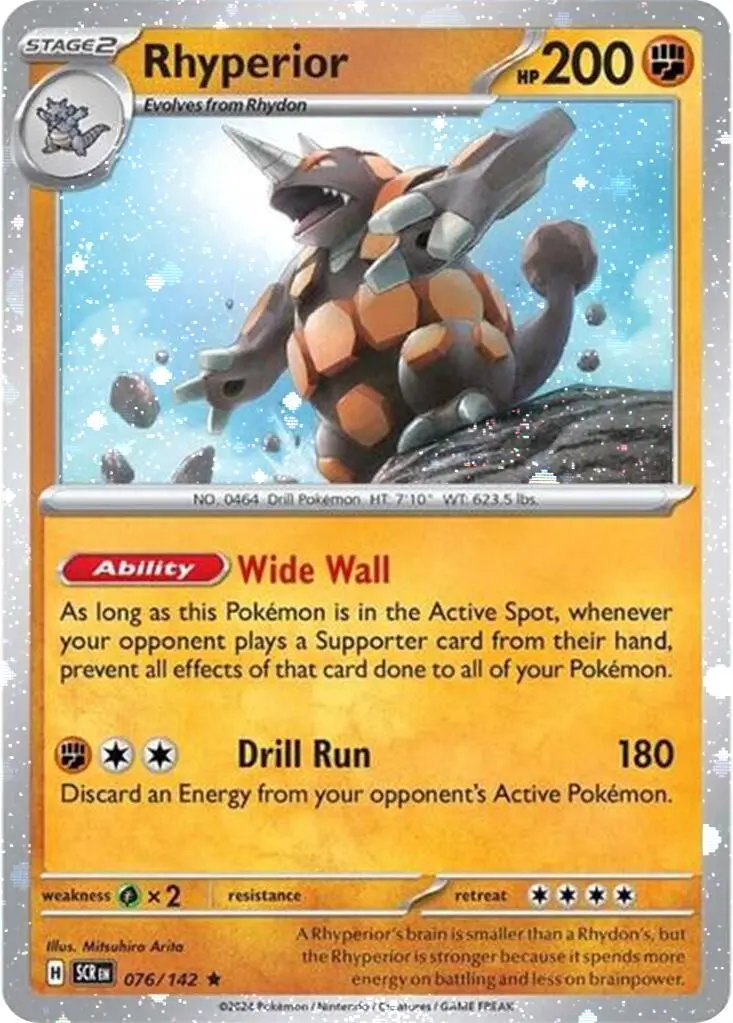 Rhyperior (076/142) (Cosmos Holo) [Scarlet & Violet: Stellar Crown] 1