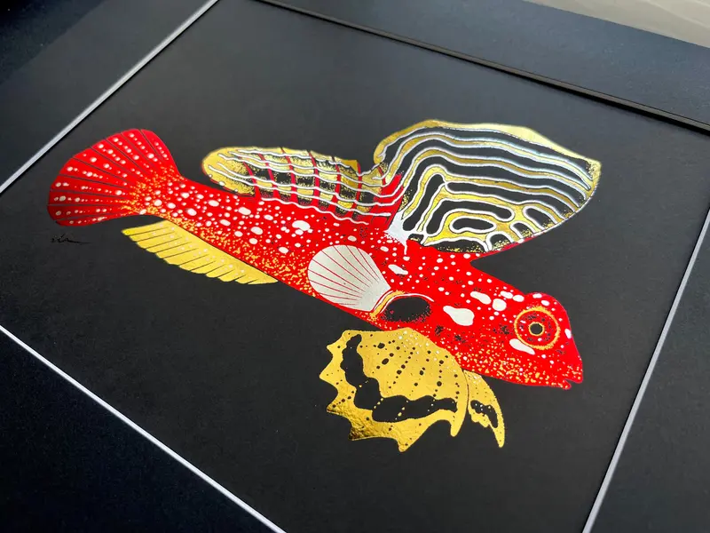 Ruby Dragonet Foil Art Print 1