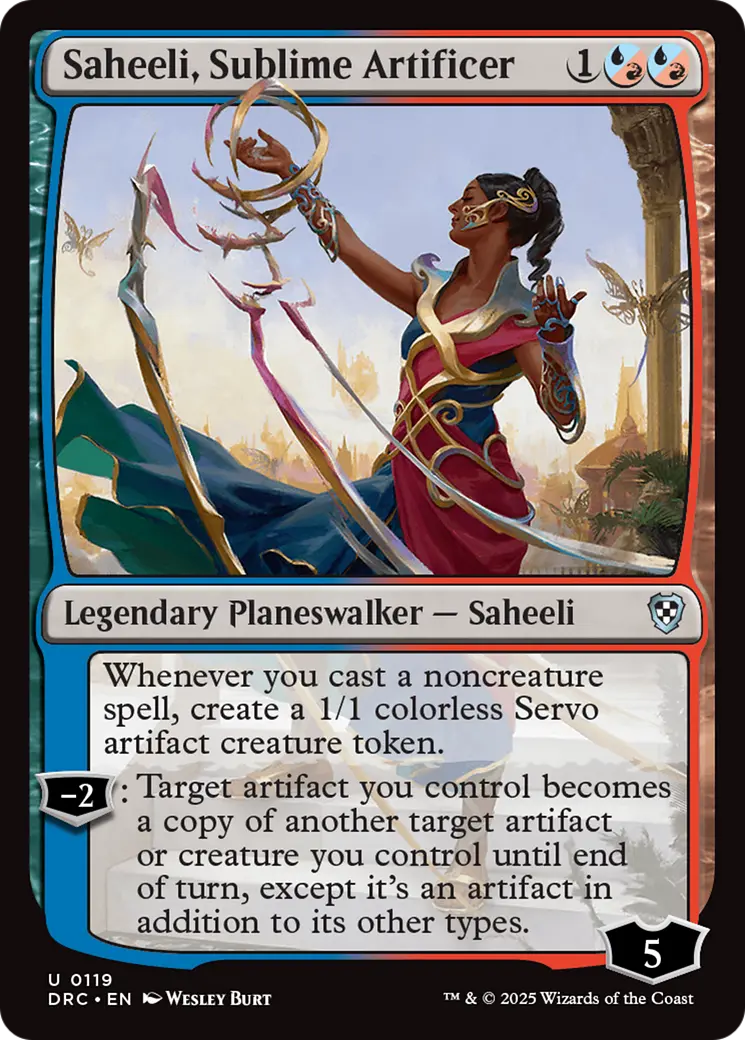 Saheeli, Sublime Artificer [Aetherdrift Commander] 1