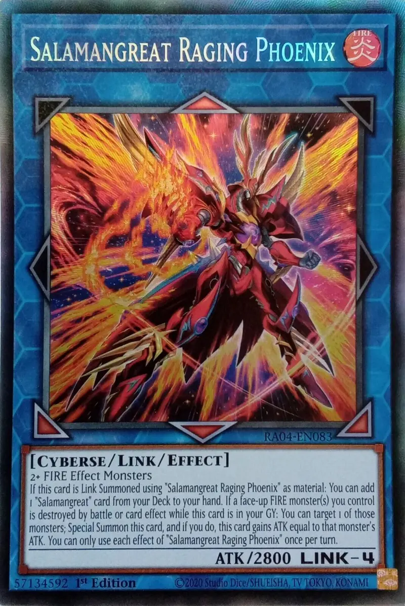 Salamangreat Raging Phoenix [Ra04-En083] Prismatic Collector's Rare 1