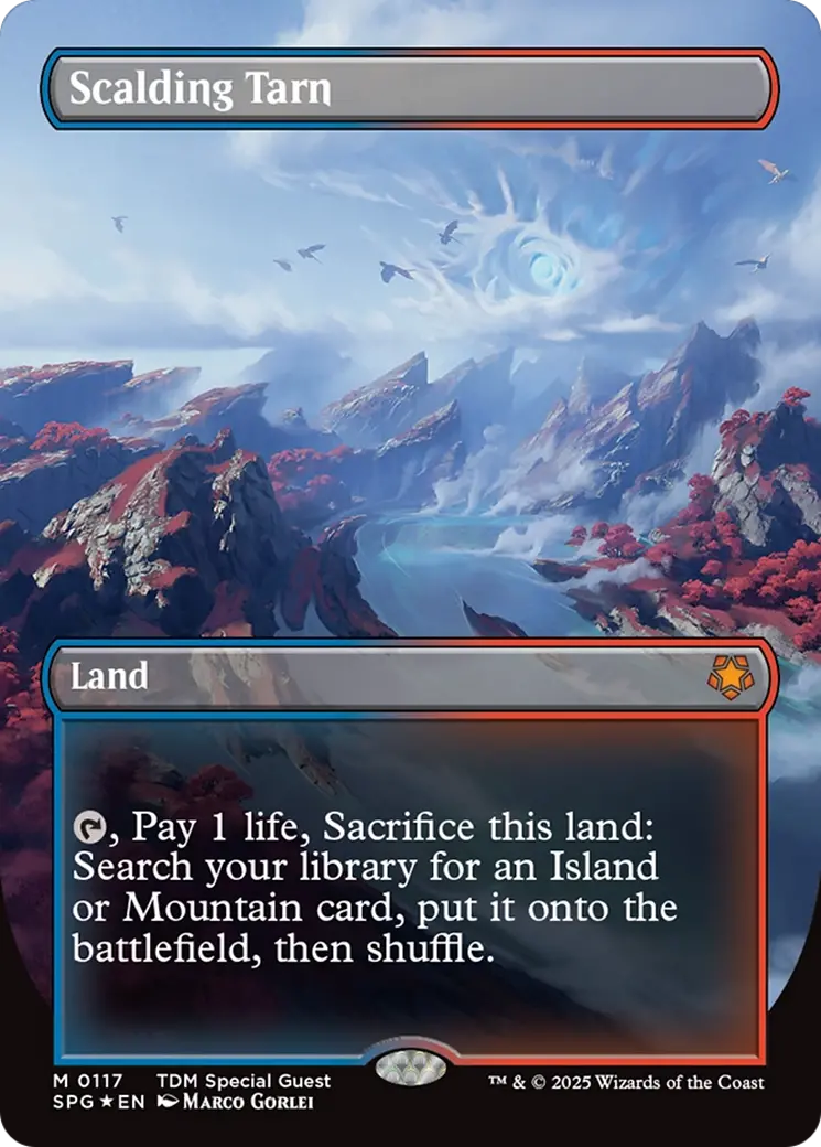 Scalding Tarn (Borderless) (Dragonscale Foil) [Tarkir: Dragonstorm Special Guests] 1