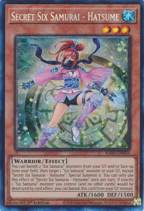 Secret Six Samurai - Hatsume (Cr) [Ra03-En016] Prismatic Collector's Rare 1