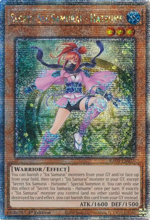 Secret Six Samurai - Hatsume (Quarter Century Secret Rare) [Ra03-En016] Quarter Century Secret Rare 1