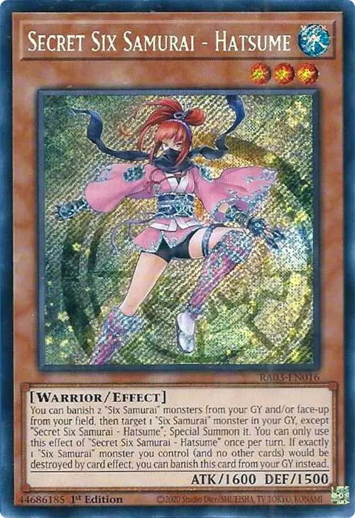 Secret Six Samurai - Hatsume (Secret Rare) [Ra03-En016] Secret Rare 1
