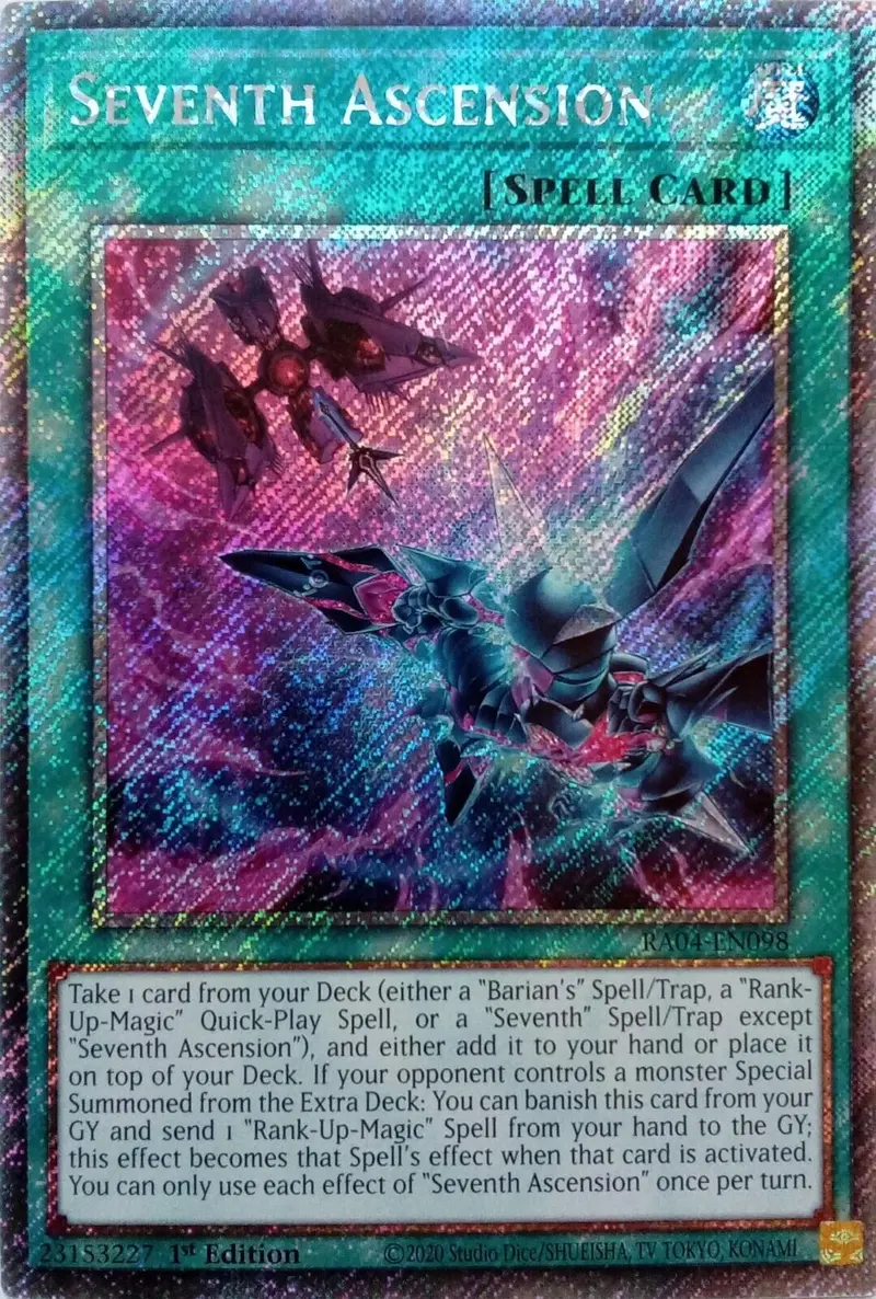 Seventh Ascension [Ra04-En098] Platinum Secret Rare 1