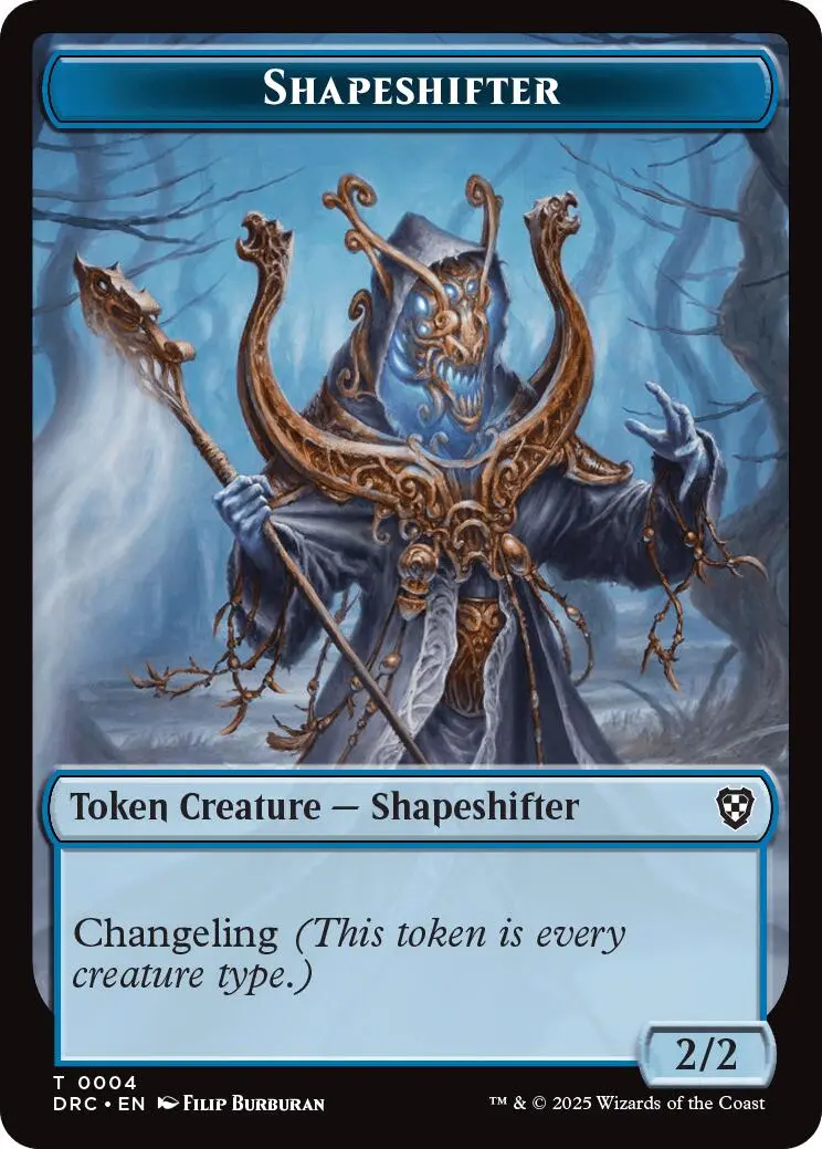 Shapeshifter // Zombie (0003) Double-Sided Token [Aetherdrift Tokens] 1