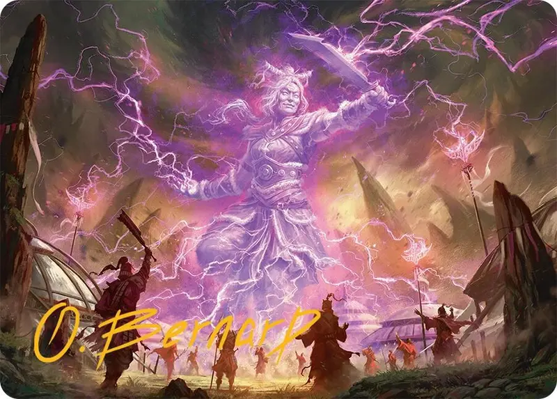 Smile At Death Art Card (4/54) (Gold-Stamped Signature) [Tarkir: Dragonstorm Art Series] 1