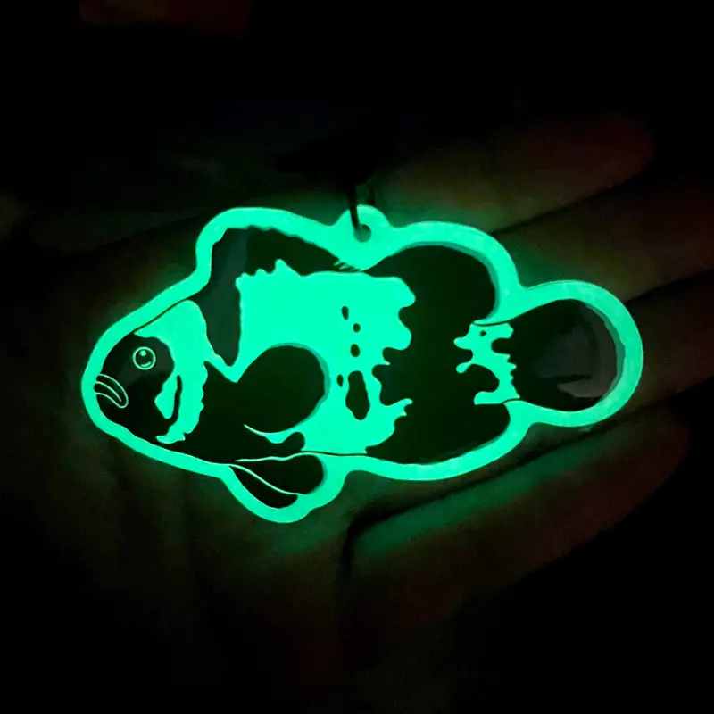 Snowflake Clownfish Glow In The Dark Keychain 1