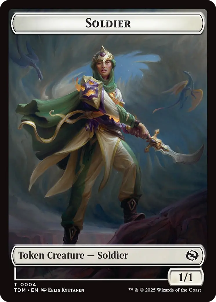 Soldier (0004) // Soldier (0005) Double-Sided Token [Tarkir: Dragonstorm Tokens] 1