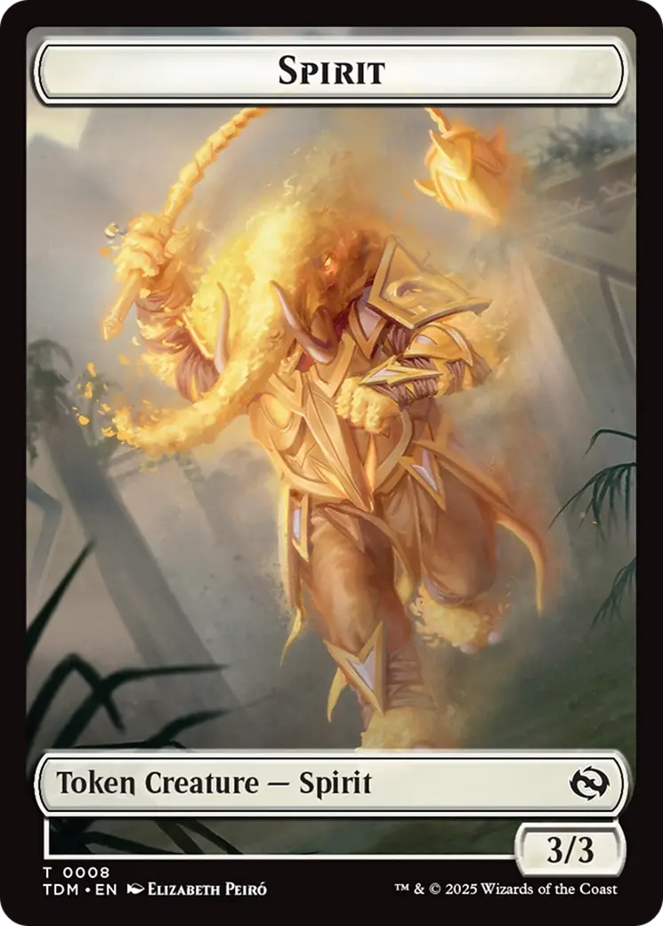 Spirit (0008) // Spirit (0009) Double-Sided Token [Tarkir: Dragonstorm Tokens] 1