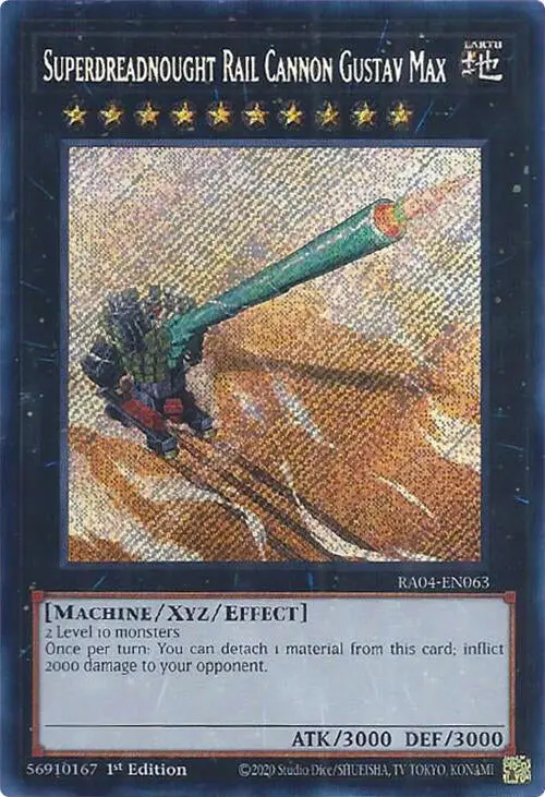 Superdreadnought Rail Cannon Gustav Max [Ra04-En063] Secret Rare 1