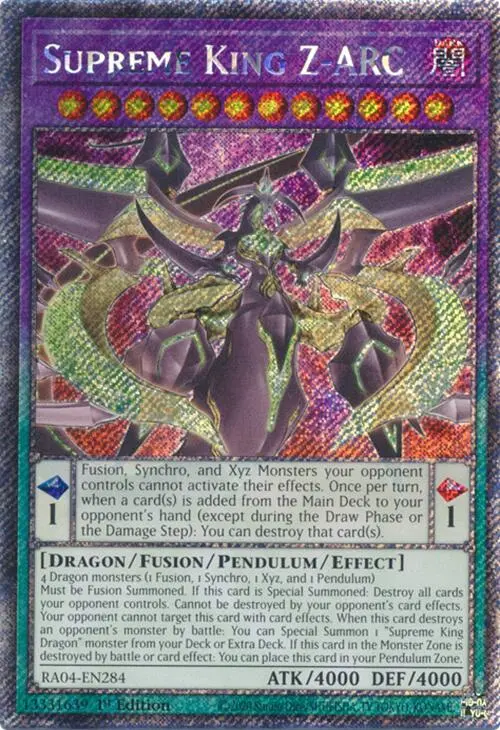 Supreme King Z-Arc [Ra04-En284] Platinum Secret Rare 1