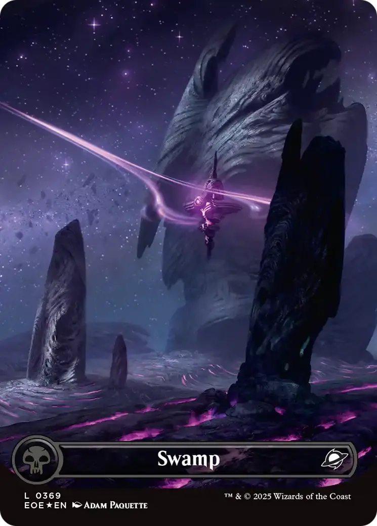 Swamp (0369) (Borderless) (Galaxy Foil) [Edge Of Eternities] 1