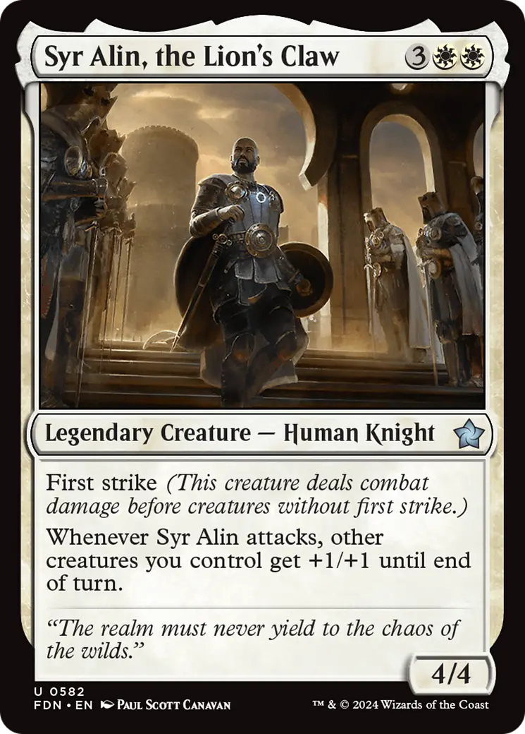 Syr Alin, The Lion's Claw [Foundations] 1