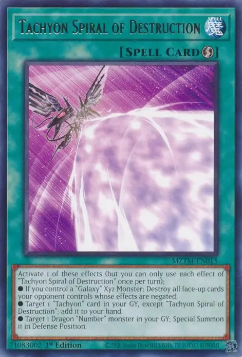 Tachyon Spiral Of Destruction [Mztm-En015] Rare 1