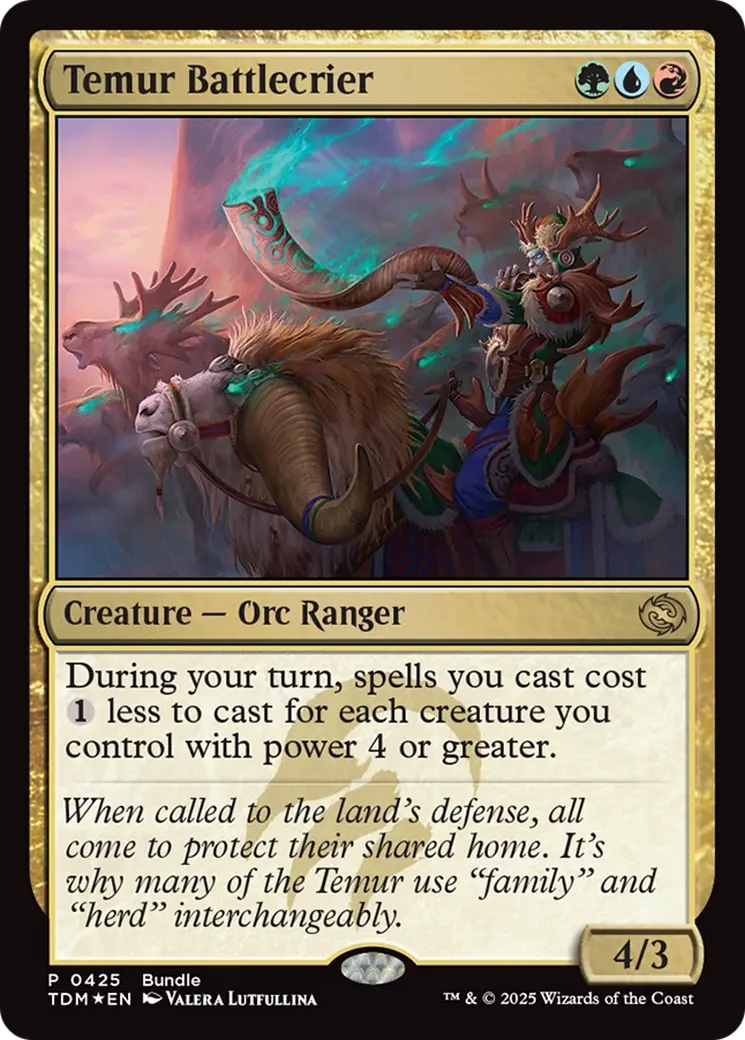 Temur Battlecrier (Bundle) [Tarkir: Dragonstorm Promos] 1