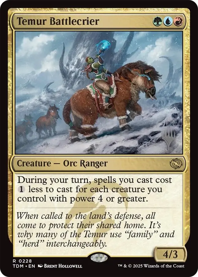Temur Battlecrier [Tarkir: Dragonstorm Promos] 1