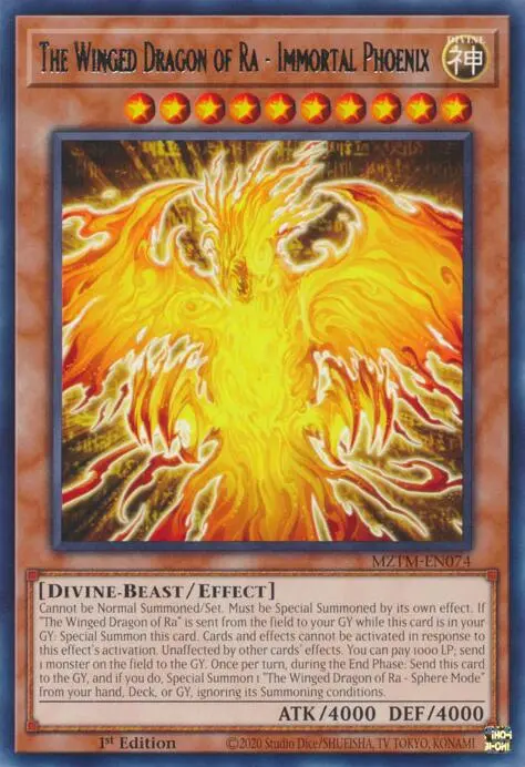The Winged Dragon Of Ra - Immortal Phoenix [Mztm-En074] Rare 1