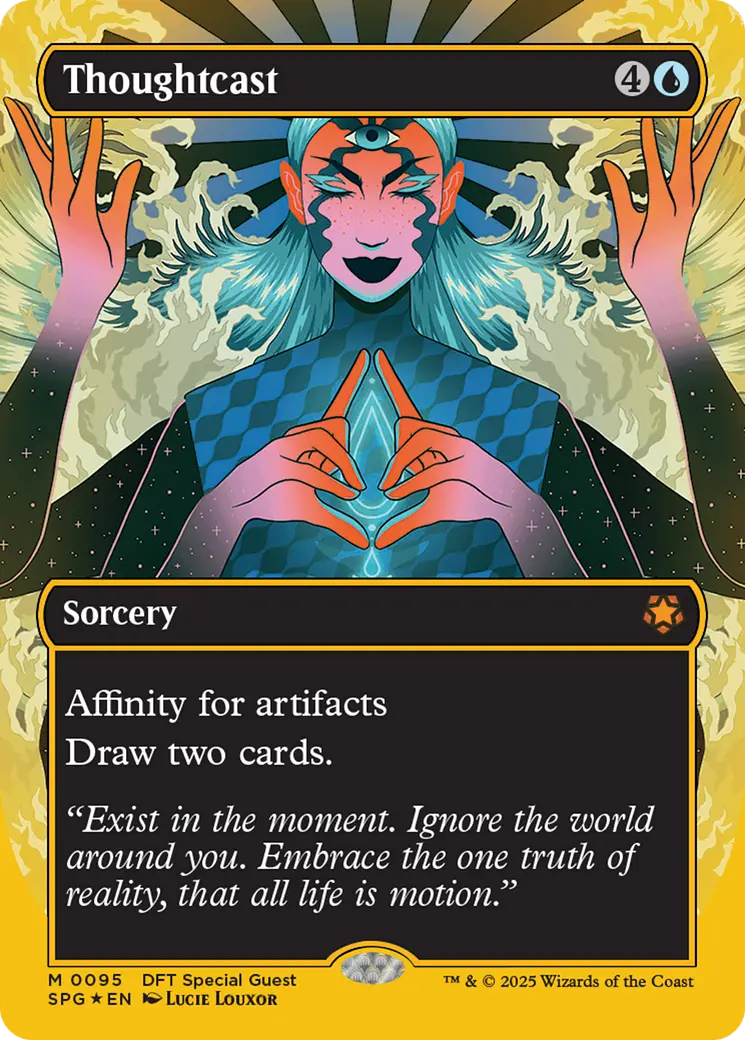 Thoughtcast (Borderless) (First-Place Foil) [Aetherdrift Special Guests] 1