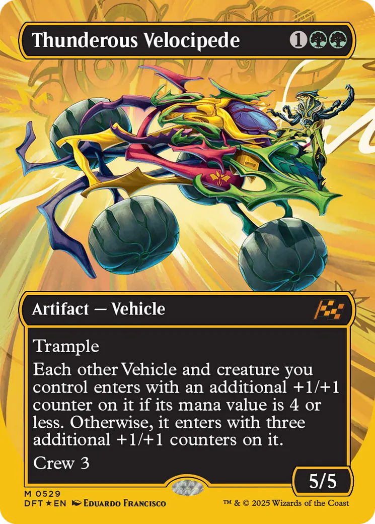 Thunderous Velocipede (Borderless) (First-Place Foil) [Aetherdrift] 1