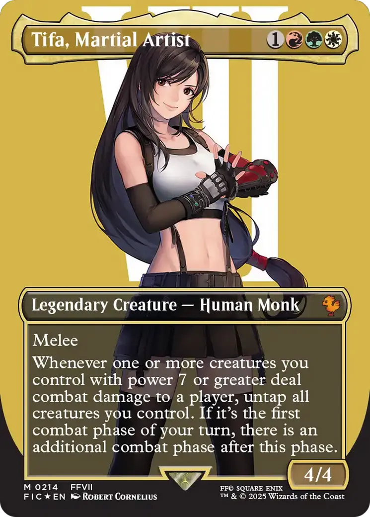 Tifa, Martial Artist (Borderless) (Surge Foil) [Final Fantasy Commander] 1