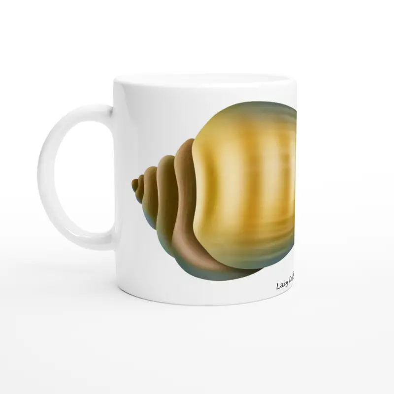 Tiger Conch Snail White 11Oz Ceramic Mug 1