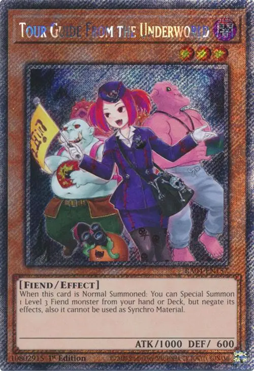 Tour Guide From The Underworld (Alternate Art) [Ra04-En157] Platinum Secret Rare 1
